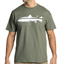 32%OFF メンズカジュアルシャツ （男性用）半袖 - ラインTシャツのエクスオフィシャオ魚 ExOfficio Fish on the Line T-Shirt - Short Sleeve (For Men)画像